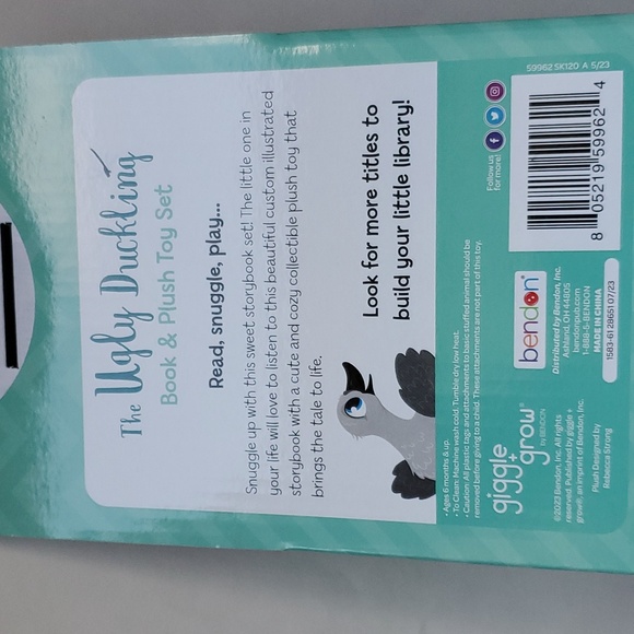 NWT Ugly Duckling Book/Squishees Plush Toy - Picture 4 of 7